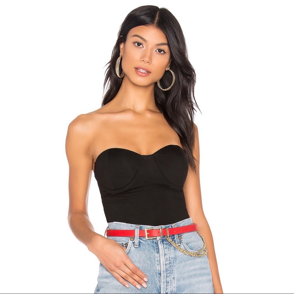Stef Bustier Bodysuit in Black - REVOLVE